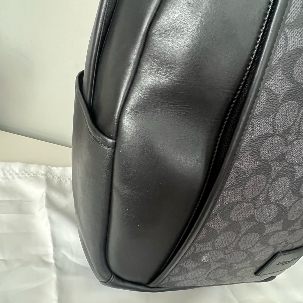 Coach Signature Black and Gray Men's Backpack - Picture 15 of 15